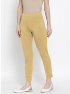 Softline Women's Knitted Pants in Cotton Elastane Fabric with Mid Rise Fit, Soft Elastic Waistband, and Quick Dry Properties