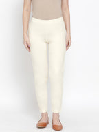 Softline Women's Knitted Pants in Cotton Elastane Fabric with Mid Rise Fit, Soft Elastic Waistband, and Quick Dry Properties