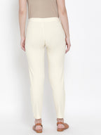 Softline Women's Knitted Pants in Cotton Elastane Fabric with Mid Rise Fit, Soft Elastic Waistband, and Quick Dry Properties