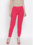 Softline Women's Knitted Pants in Cotton Elastane Fabric with Mid Rise Fit, Soft Elastic Waistband, and Quick Dry Properties