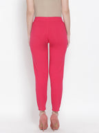 Softline Women's Knitted Pants in Cotton Elastane Fabric with Mid Rise Fit, Soft Elastic Waistband, and Quick Dry Properties