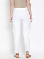 Softline Women's Knitted Pants in Cotton Elastane Fabric with Mid Rise Fit, Soft Elastic Waistband, and Quick Dry Properties