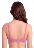 Softline Women's Non Padded Wire Free Bra in Cotton Poly Fabric with Double Layered Cups, Elastic Straps, and Hook Closure (1052)