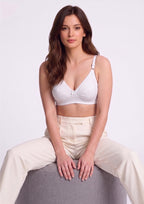 Softline Women's Non Padded Wire Free Bra in Cotton Poly Fabric with Double Layered Cups, Elastic Straps, and Hook Closure (1052)