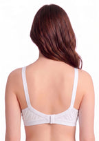 Softline Women's Non Padded Wire Free Bra in 100% Shifley Embroidery Cotton Fabric with  Full Coverage Cups, Broad Elastic Straps, and Hook Closure (1060)