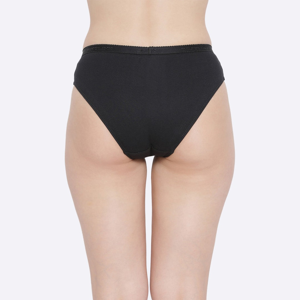 Softline 111 Mid Rise Panty Outer Elastic Assorted Dark Colour Pack Of 2