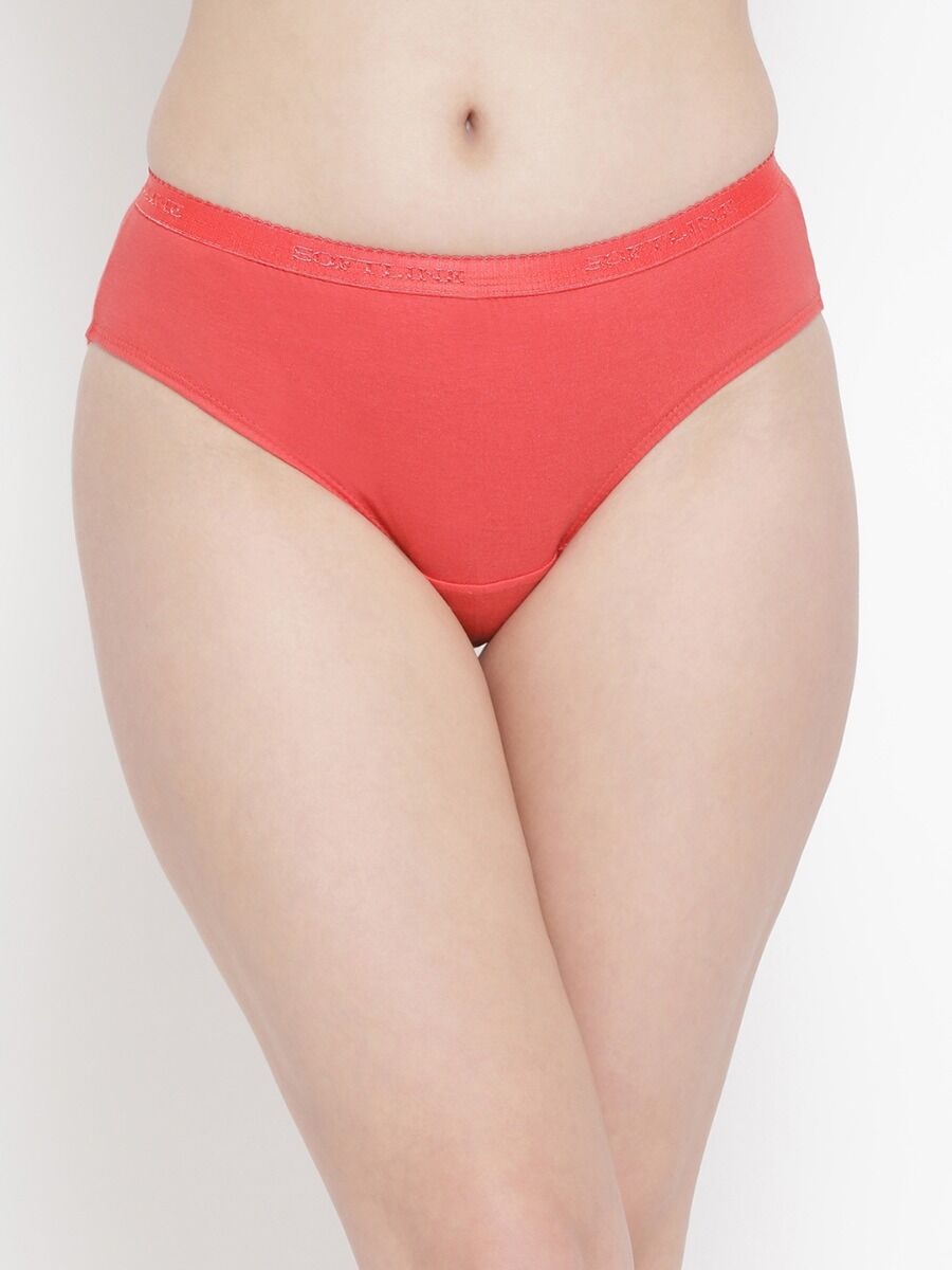 Softline 112 Plain Mid Rise Panty Assorted Colour Pack Of 2