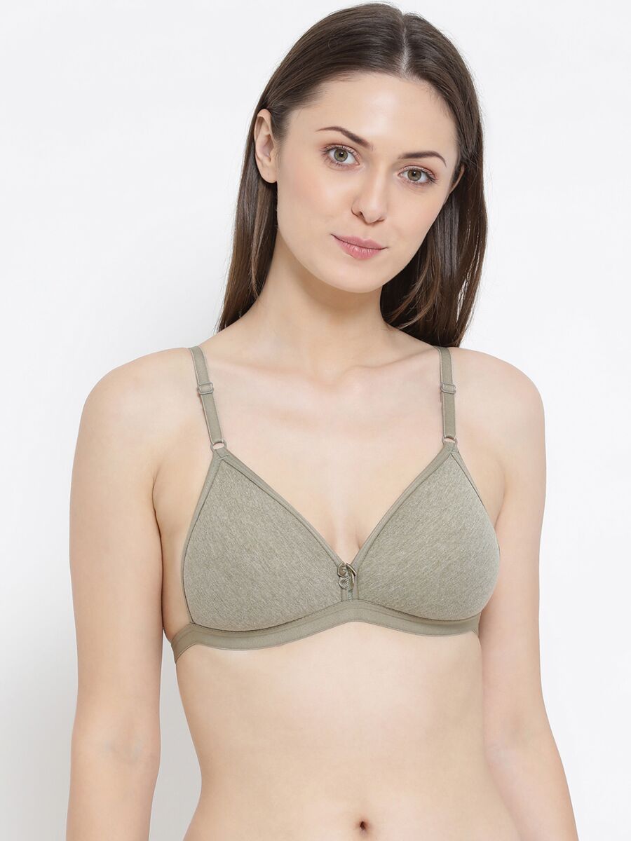 Softline Women's Padded Wire Free T-Shirt Bra in Cotton Poly Fabric with Elastic Straps and Hook Closure