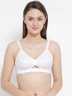 Softline Women's Non Padded Wire Free Bra in 100% Cotton Fabric with Elastic Straps and Hook Closure
