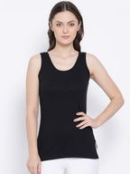 Softline Women's Premium Long Camisole in Cotton Stretch Fabric with Stretchable Broad Shoulder Straps, and Snug Fit