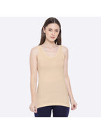 Softline Women's Premium Long Camisole in Cotton Stretch Fabric with Stretchable Broad Shoulder Straps, and Snug Fit
