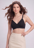Softline Women's Non Padded Wire Free   T-shirt  Bra in Cotton Poly Fabric with Cross Neck Elastic Straps, Double Layered Moulded Cups, and Hook Closure (2051)