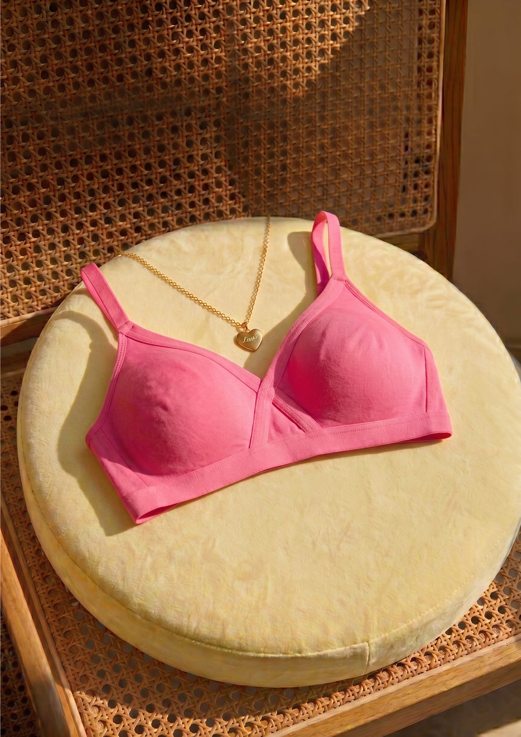 Softline Women's Non Padded Wire Free   T-shirt  Bra in Cotton Poly Fabric with Cross Neck Elastic Straps, Double Layered Moulded Cups, and Hook Closure (2051)