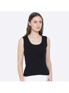 Softline Women's Tank Top in Premium Cotton Stretch Fabric with Stretchable Broad Shoulder Straps and Snug Fit