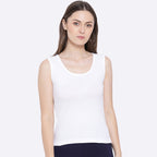 Softline Women's Tank Top in Premium Cotton Stretch Fabric with Stretchable Broad Shoulder Straps and Snug Fit