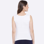 Softline Women's Tank Top in Premium Cotton Stretch Fabric with Stretchable Broad Shoulder Straps and Snug Fit