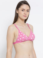 Softline Women's Non Padded Wire Free Bra in 100% Cotton Fabric with Elastic Straps and Hook Closure