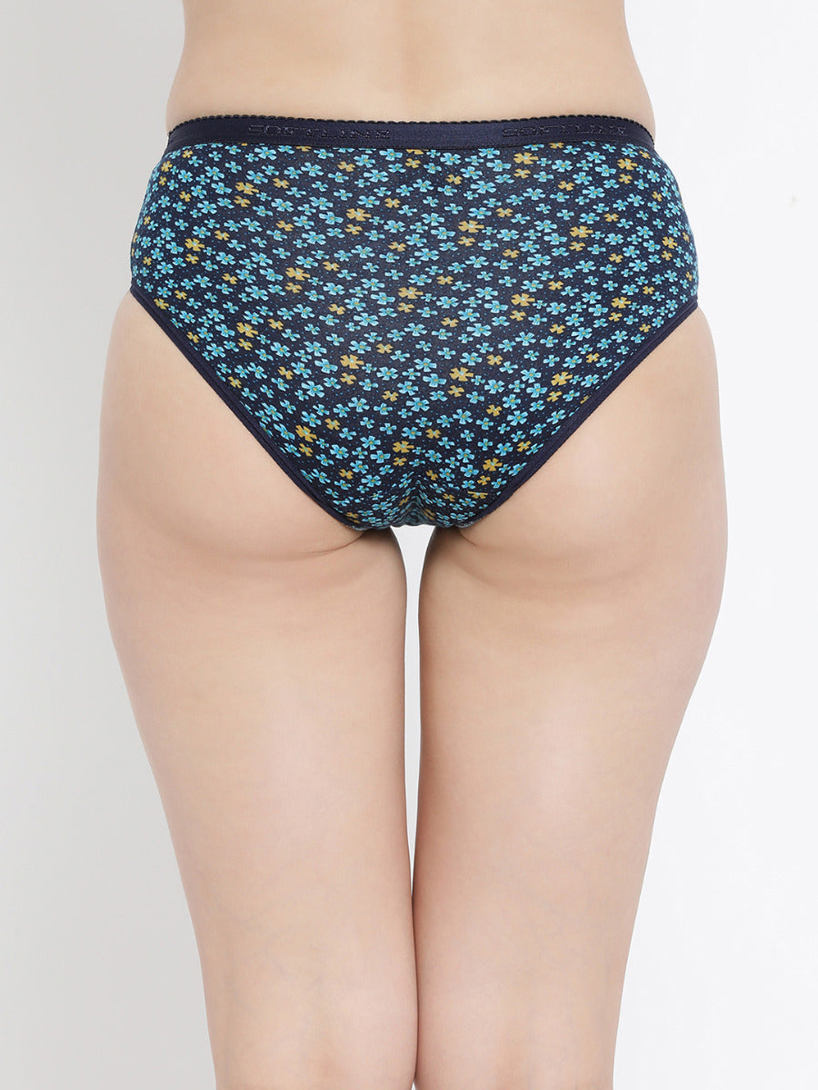 Softline 115 High Rise Outer Elastic Panty Assorted Print Pack Of 2