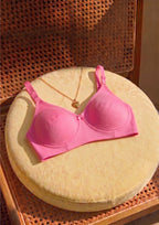 Softline Women's Non Padded Wire Free T-shirt Bra in Cotton Poly Fabric with Elastic Straps, Double Layered Moulded Cups, and Hook Closure (2054)