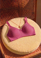 Softline Women's Non Padded Wire Free T-shirt Bra in Cotton Poly Fabric with Elastic Straps, Double Layered Moulded Cups, and Hook Closure (2054)