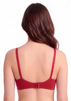 Softline Women's Non Padded Wire Free Bra in Cotton Poly Fabric with Double Layered Cups, Elastic Straps, and Hook Closure (1052)