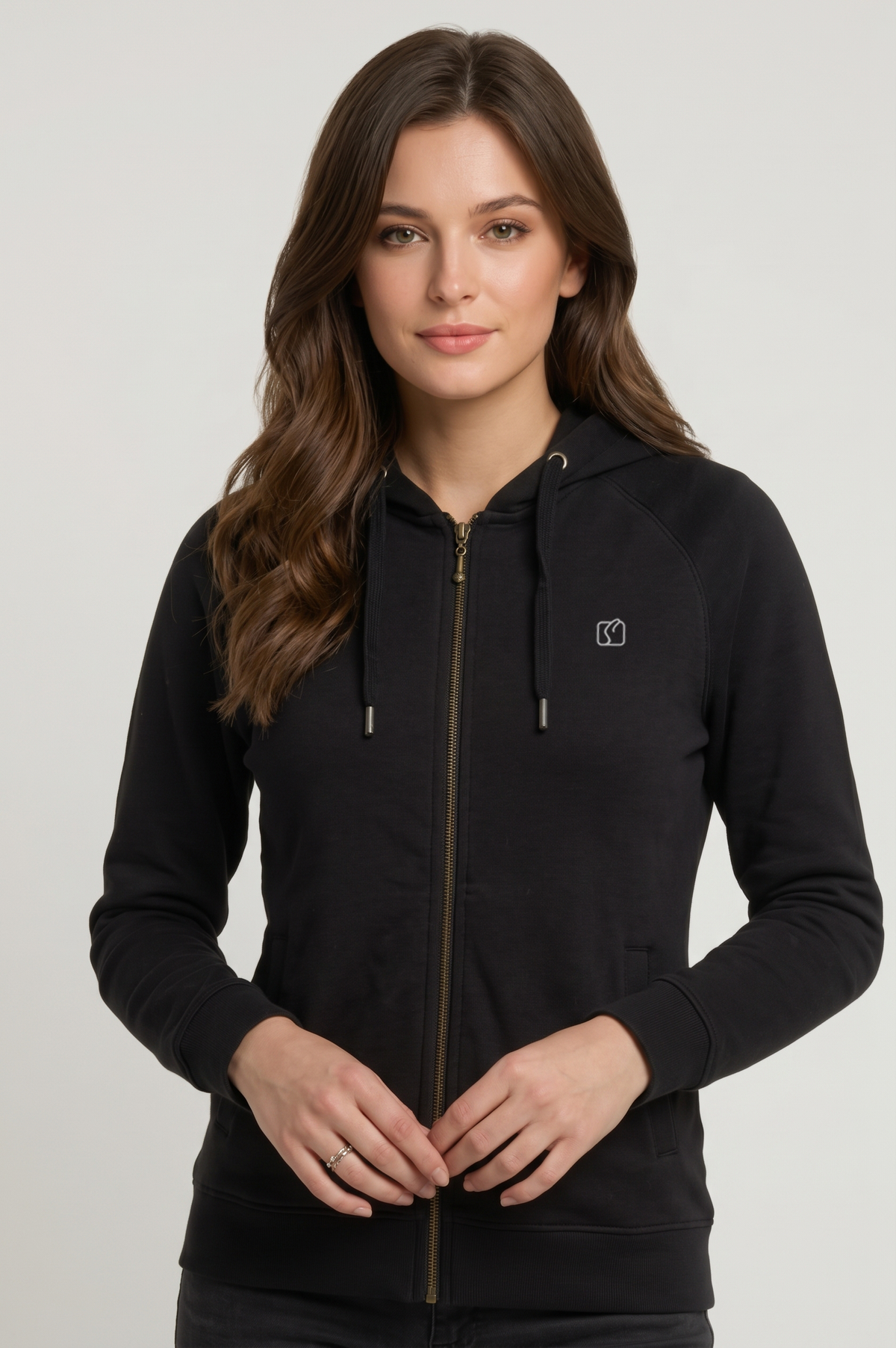 Softline SL3001 Women's Plain Hoodie with Zip Pack Of 1