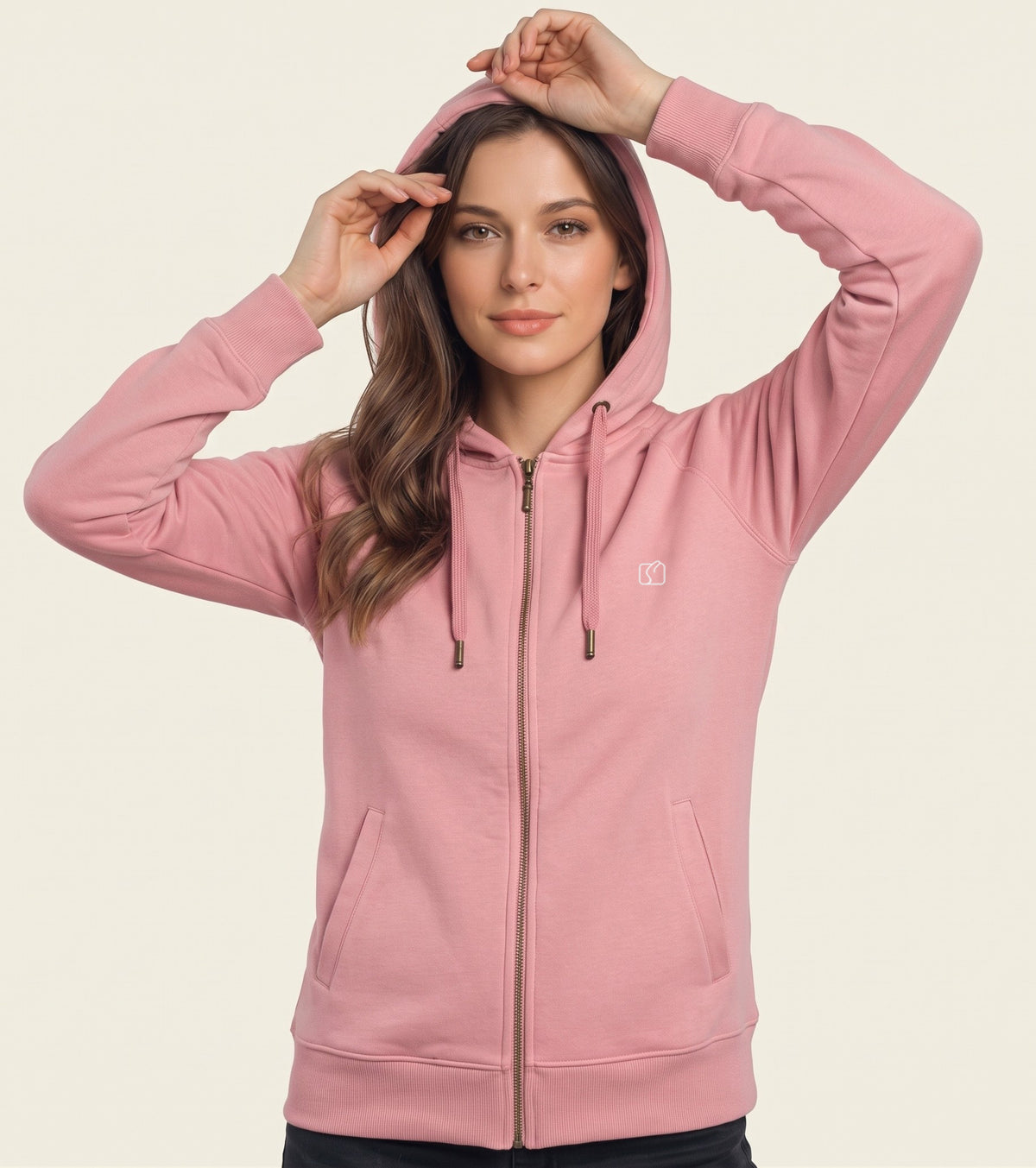 Softline SL3001 Women's Plain Hoodie with Zip Pack Of 1