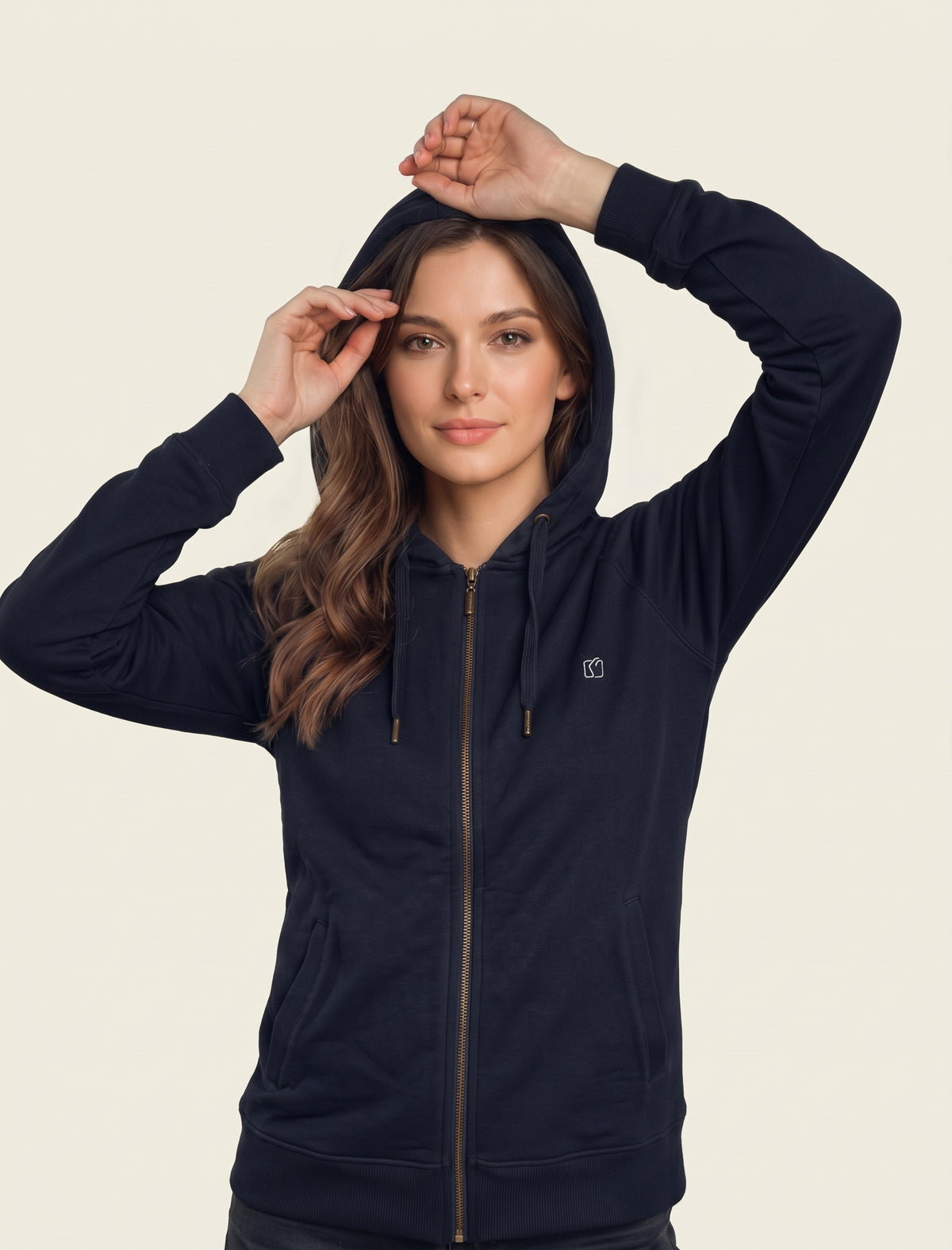 Softline SL3001 Women's Plain Hoodie with Zip Pack Of 1