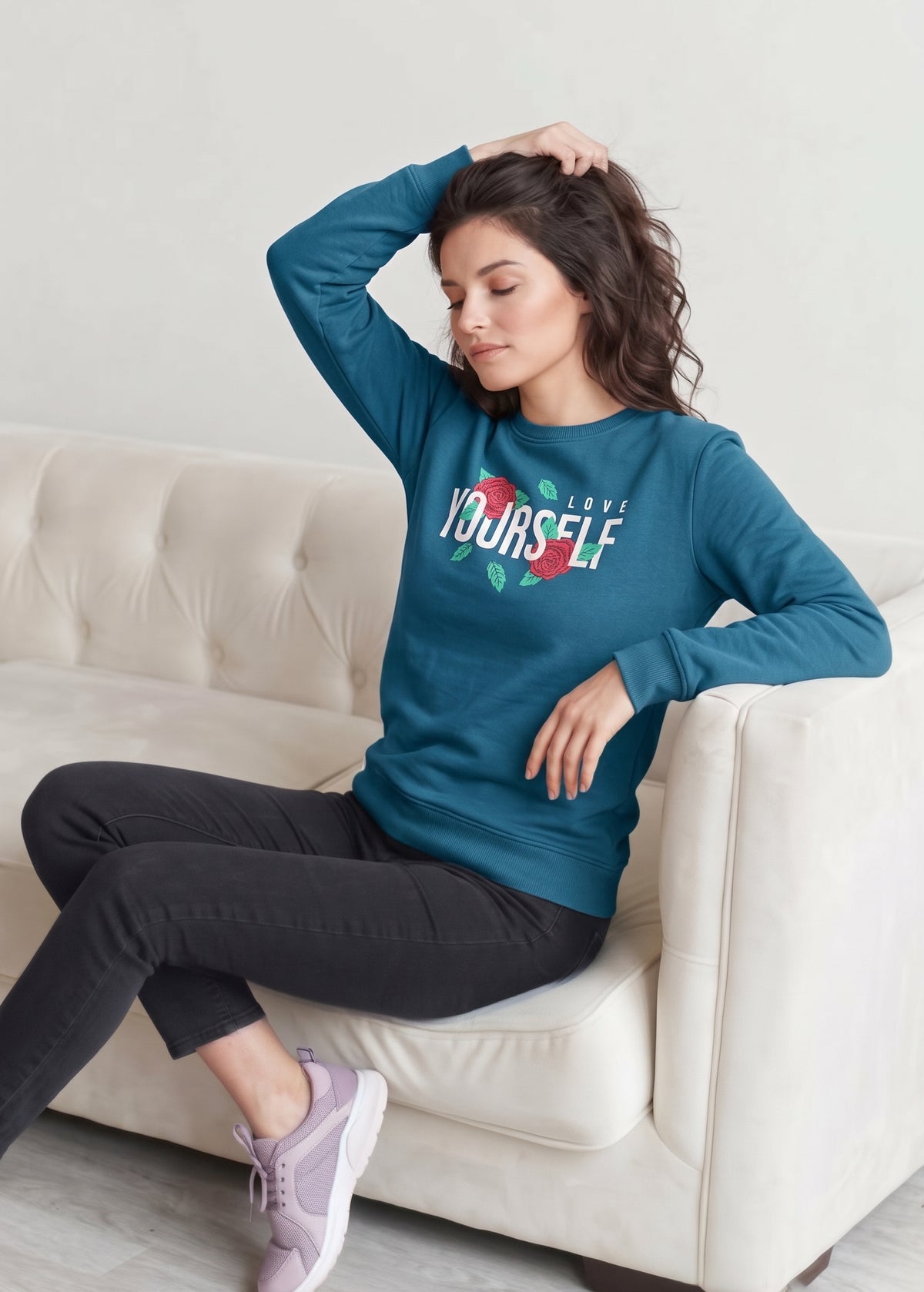 Softline SL3007 Women's Printed Sweatshirt Pack Of 1