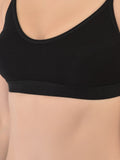 Softline Women's Non Padded Wire Free Sports Bra in 100% Cotton Fabric with Full Cup Coverage, Double Layered Cups, and Slip On Design (1063)