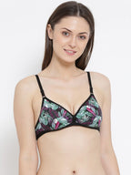 Softline Women's Padded Wire free T-Shirt Bra in 100% Cotton Fabric with Elastic Straps and Hook Closure
