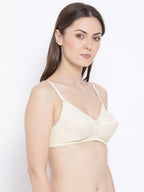 Softline Women's Soft Non Padded Wire free Bra in Cotton Poly Fabric with Elastic Straps and  Hook Closure