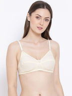 Softline Women's Soft Non Padded Wire free Bra in Cotton Poly Fabric with Elastic Straps and  Hook Closure