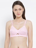 Softline Women's Non Padded Wire Free Bra in Poly Cotton Fabric with Elastic Straps and  Hook Closure