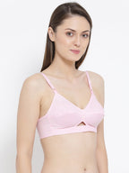 Softline Women's Non Padded Wire Free Bra in Poly Cotton Fabric with Elastic Straps and  Hook Closure