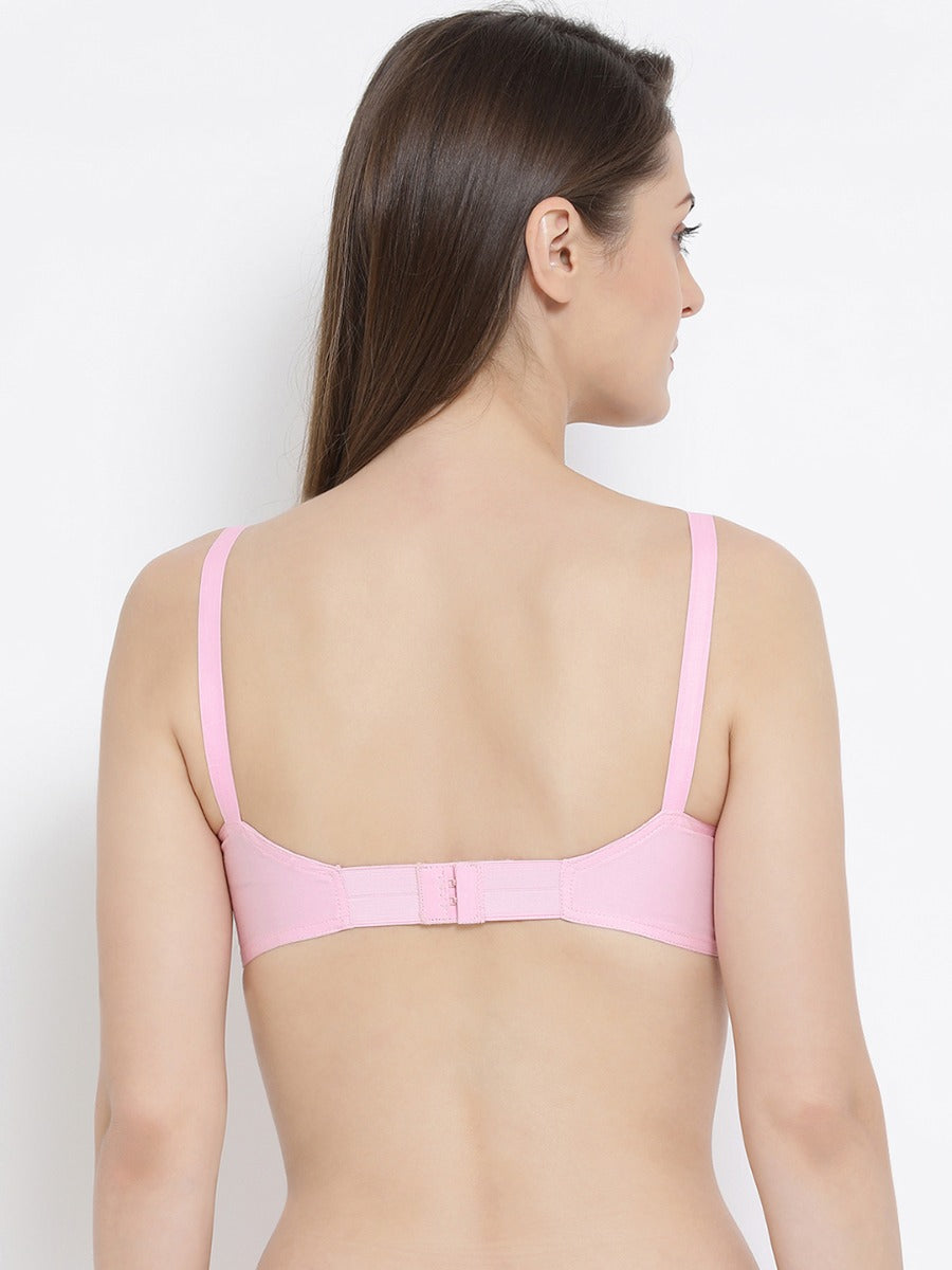 Softline Women's Non Padded Wire Free Bra in 100% Cotton Fabric with Cotton  Straps and Hook Closure