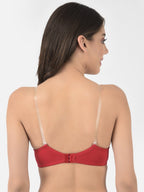 Softline Women's Padded Wire Free T-Shirt Bra in Cotton Stretch Fabric with Elastic Straps, Full Cup design, and Hook Closure (2059)
