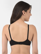 Softline Women's Non Padded Wire Free T-shirt Bra in Cotton Poly Fabric with Cross Neck Elastic Straps, Full Cup design, and Hook Closure (2052)