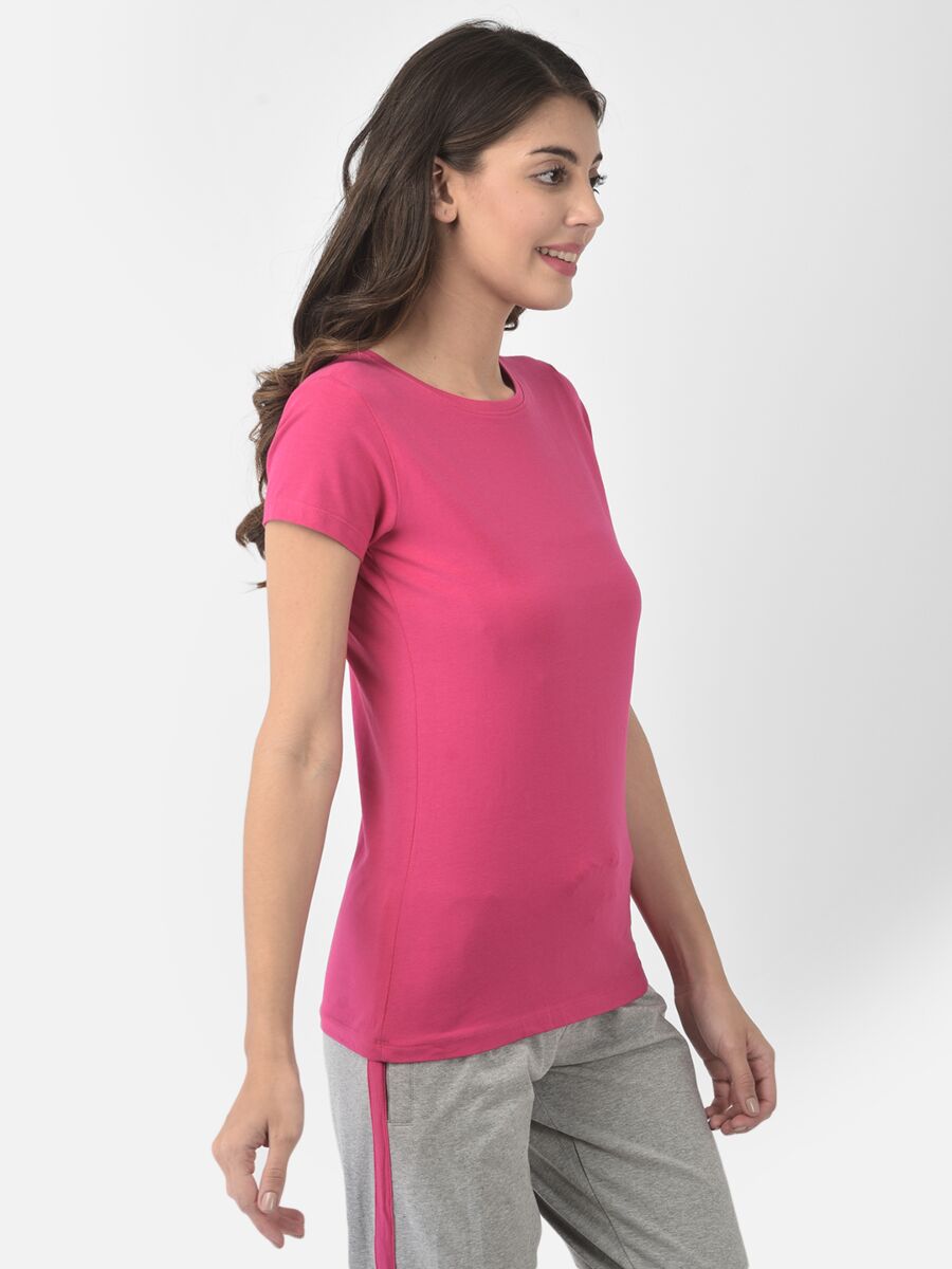 Softline Round Neck Stretch Women's Tees | 95% cotton and 5% spandex | Comfortable and Trendy