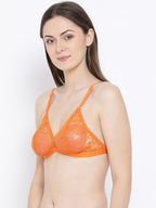 Softline Women's Non Padded Wire Free Net Bra in 100% Nylon Fabric with Elastic Straps and Hook Closure