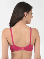 Softline Women's Non Padded Wire Free Bra in Cotton Poly Fabric with Double Layered Cups, Elastic Straps, and Hook Closure (1052)