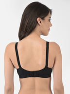 Softline Women's Non Padded Wire Free Bra in 100% Shifley Embroidery Cotton Fabric with  Full Coverage Cups, Broad Elastic Straps, and Hook Closure (1061)