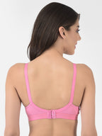 Softline Women's Non Padded Wire Free   T-shirt  Bra in Cotton Poly Fabric with Cross Neck Elastic Straps, Double Layered Moulded Cups, and Hook Closure (2051)