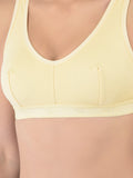 Softline Women's Non Padded Wire Free Sports Bra in 100% Cotton Fabric with Full Cup Coverage, Broad Underband,Double Layered Cups, and Slip On Design (1064)