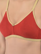 Softline Women's Soft Non Padded Wire free Bra in 100% Polyester Fabric with Elastic Straps and Hook Closure