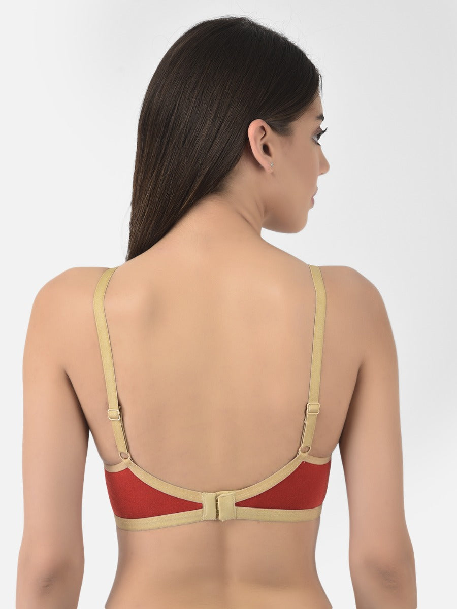 Softline Women's Soft Non Padded Wire free Bra in 100% Polyester Fabric with Elastic Straps and Hook Closure