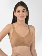 Softline Women's Non Padded Wire Free T-Shirt Bra in Poly Cotton Fabric with Elastic Straps and Hook Closure (B Cup)