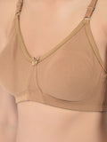 Softline Women's Non Padded Wire Free T-Shirt Bra in Poly Cotton Fabric with Elastic Straps and Hook Closure (B Cup)