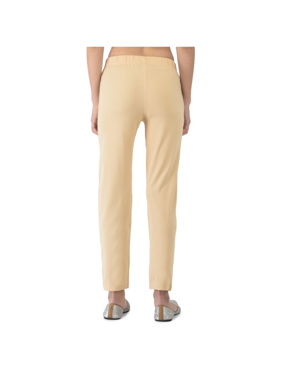 Softline Women's Kurti Pants in Cotton Rich Fabric with Mid Rise Fit, 4 Way-Stretchability, Soft Elastic Waistband, and Quick Dry Properties