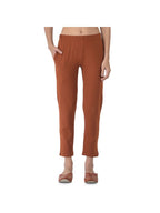 Softline Women's Kurti Pants in Cotton Rich Fabric with Mid Rise Fit, 4 Way-Stretchability, Soft Elastic Waistband, and Quick Dry Properties